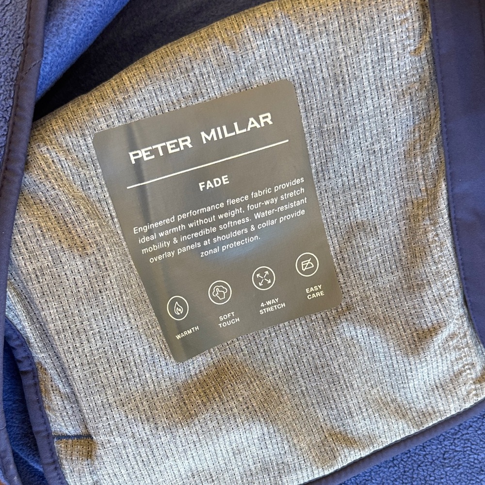 Peter Millar Navy Fleece Vest - Picture 6 of 7